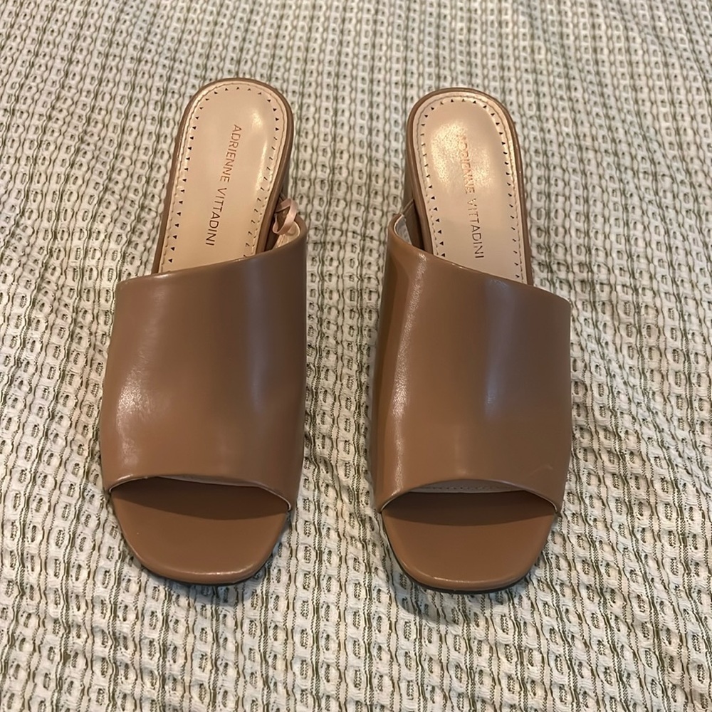 Women’s mule heels. Tan.